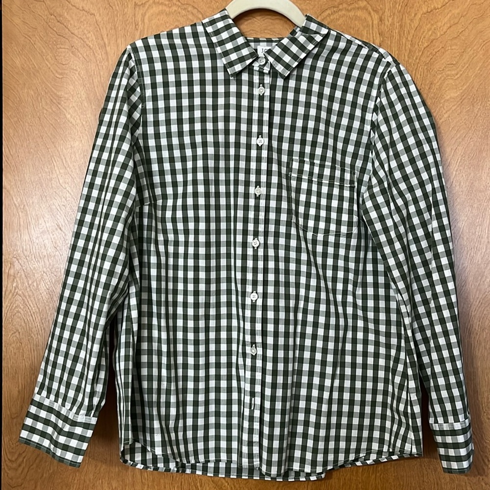 J. Crew Factory checked button down shirt. XXL.